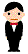 おじぎをする人